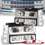 Chrome Led Projector Head Lights Corner Bumper For 1988-1993 Chevy C10 C/k Truck. Fixed Price $143.00.