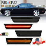 Smoked Front Amber Rear Red Leds Side Marker Lights For 2008-14 Dodge Challenger. Fixed Price $34.99.