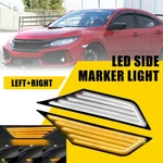2X White Led Side Marker Light Turn Signal Lamp Smoked For 2016-2021 Honda Civic. Fixed Price $36.99.