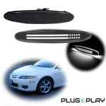 For 2003-08 Mazda 6 Smoked Lens White Led Front Fender Side Marker Signal Lights. Fixed Price $29.99.