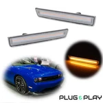 2X Clear Amber Led Front Side Marker Indicator Lights For 15-23 Dodge Challenger. Fixed Price $19.99.