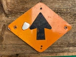 Trail Marker Orange & Black Arrow Sign Aluminum Reflective 9" X 11" Snowmobile. Fixed Price $14.75.